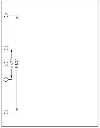 5-Hole Punch Left 1/4" Holes