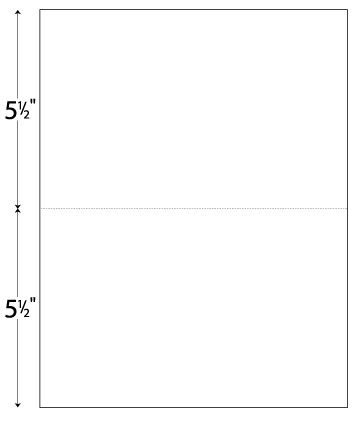 Perf 5 1/2″ from Bottom Creates Two 5 1/2" Forms